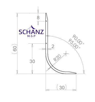 PVP Hohlkehle 30/60 MSP Schanz 2m