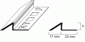 ST-Profile Ausgleichsprofil Schmal Silber Eloxiert 3m