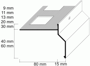 Balkonabschlussprofil Steinteppich Gelocht 3m