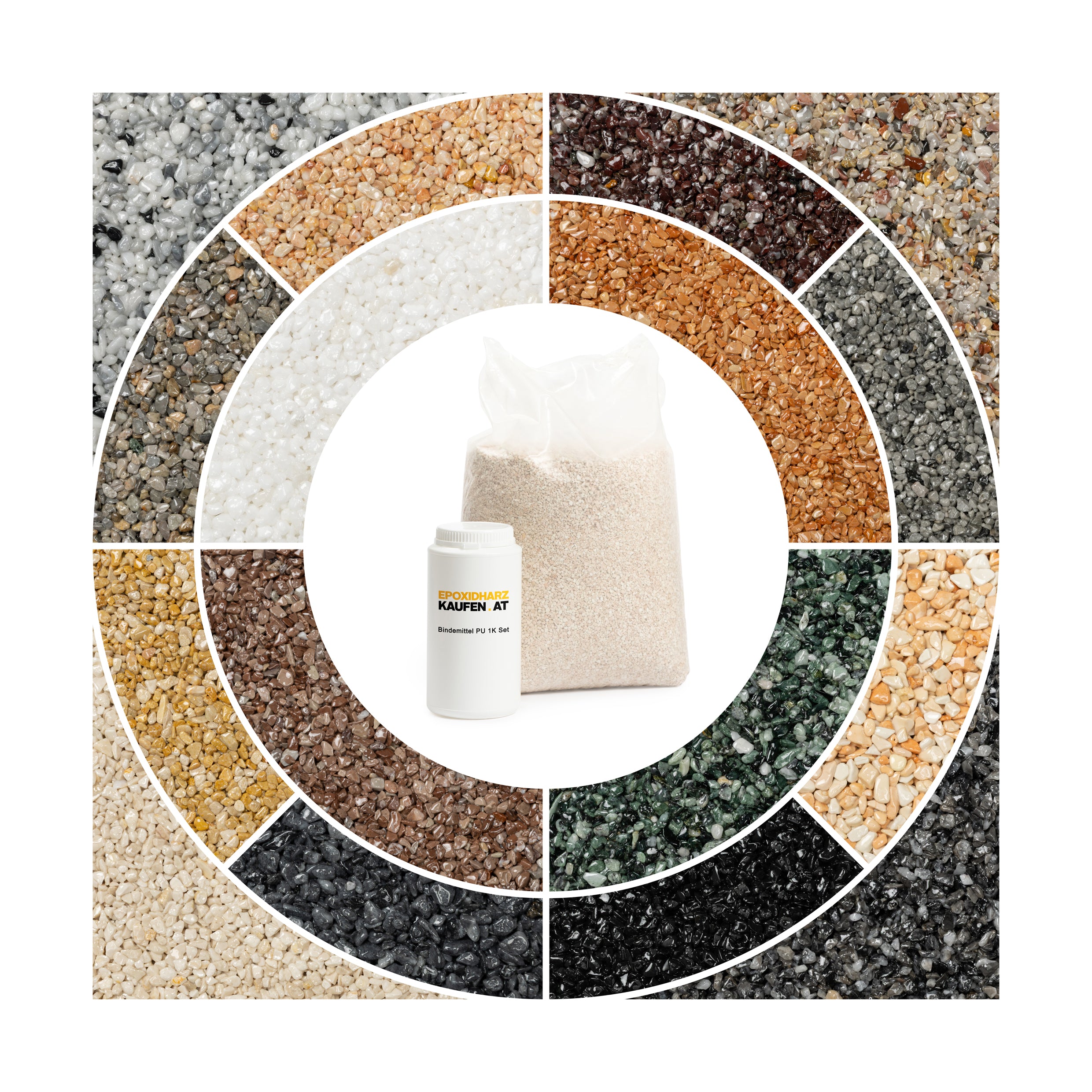 Natursteinteppich Marmorkies 2-4mm 25 kg