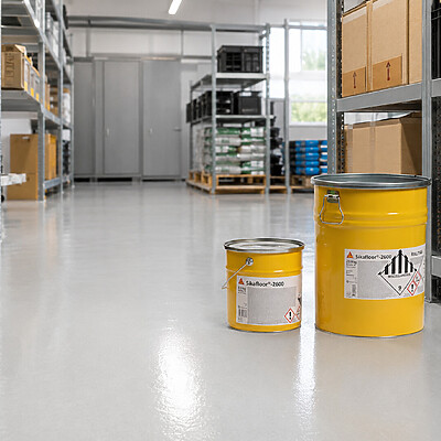 Sikafloor 2600 Bodenbeschichtung Farbig Epoxydharz Lager Keller