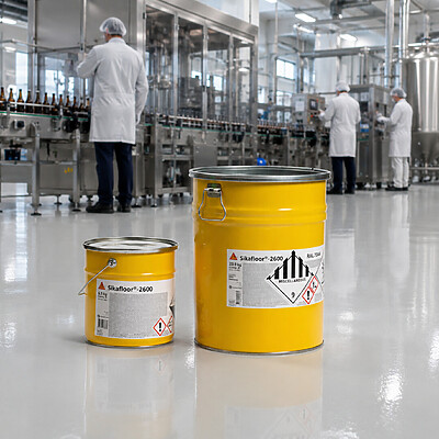 Sikafloor 2600 Bodenbeschichtung Farbig Epoxydharz Produktion