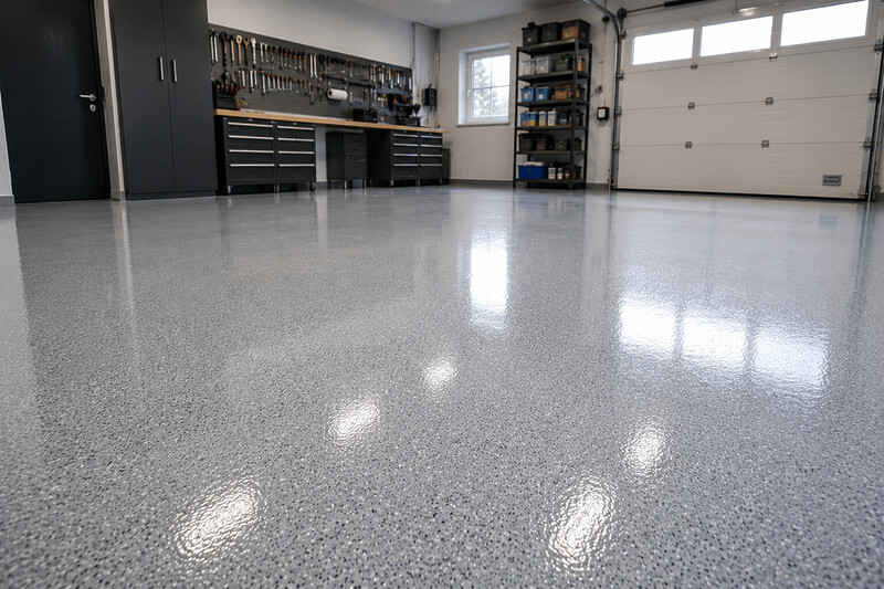 Garage Werkstatt Boden Beschichtung Epoxidharz Bodensystem